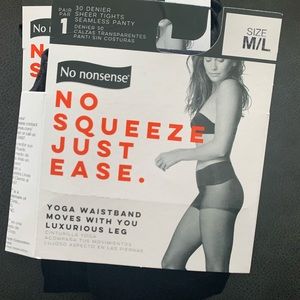 No Nonsense sheer pantyhose with yoga waistband